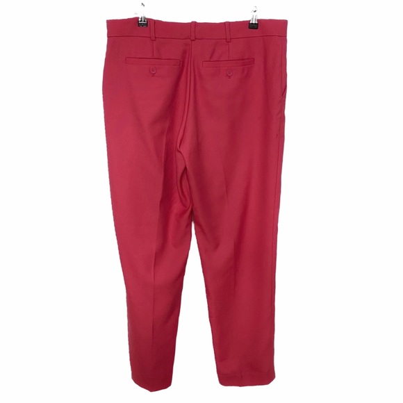 CLUB MONACO WOOL BLEND CANDY PINK TEXTURED HIGH RISE TAPERED TROUSERS PANTS - 12 - Picture 2 of 10